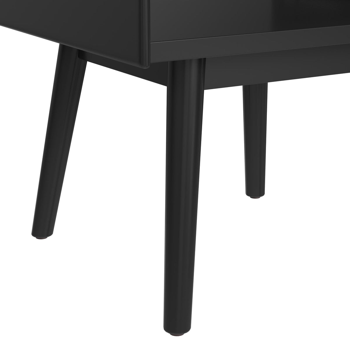 Lanette End Table With White Marble Top in Black by Elements International, view 6