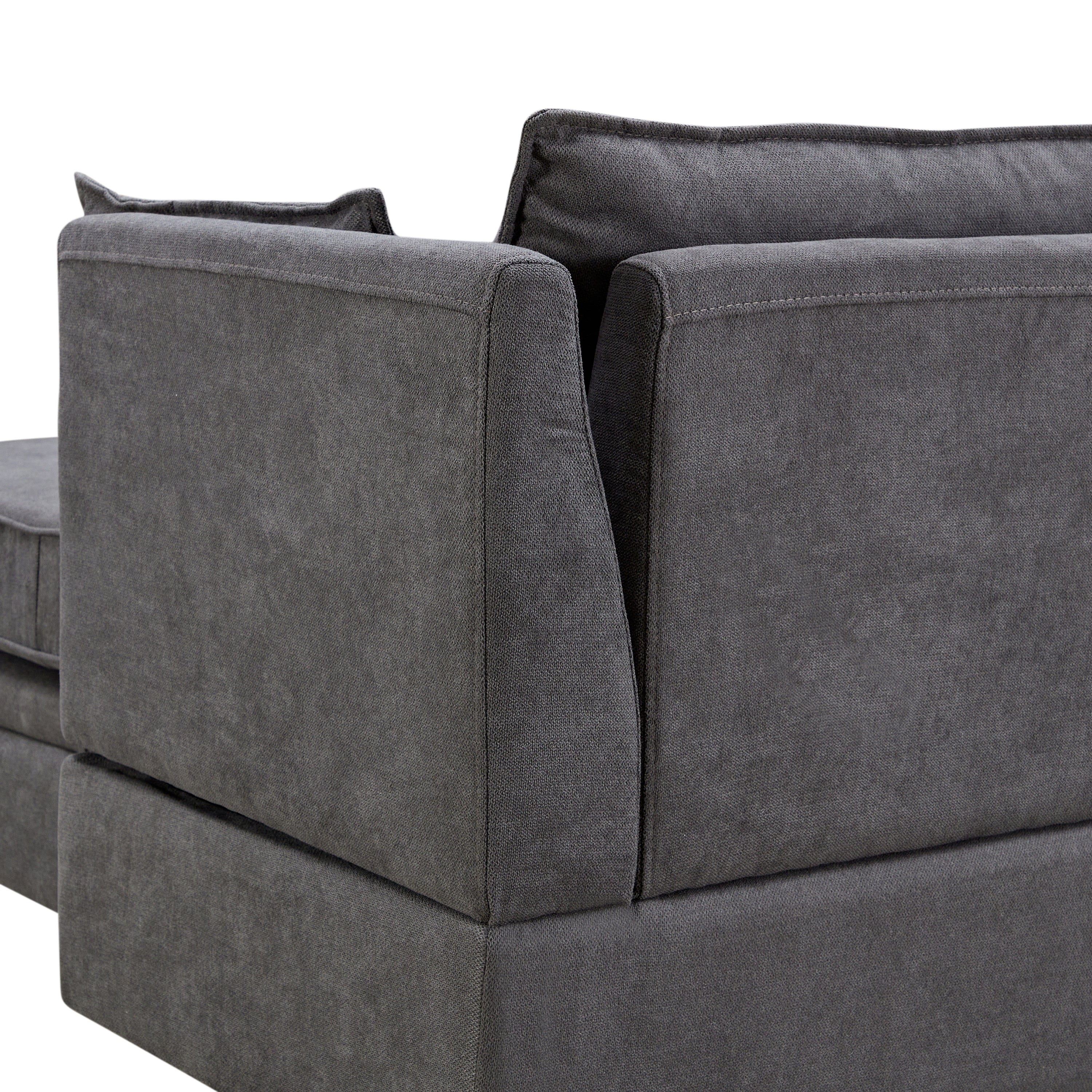 U_Style Modern Large U-Shape Modular Sectional Sofa, Convertible Sofa Bed with Reversible Chaise for Living Room, Storage Seat