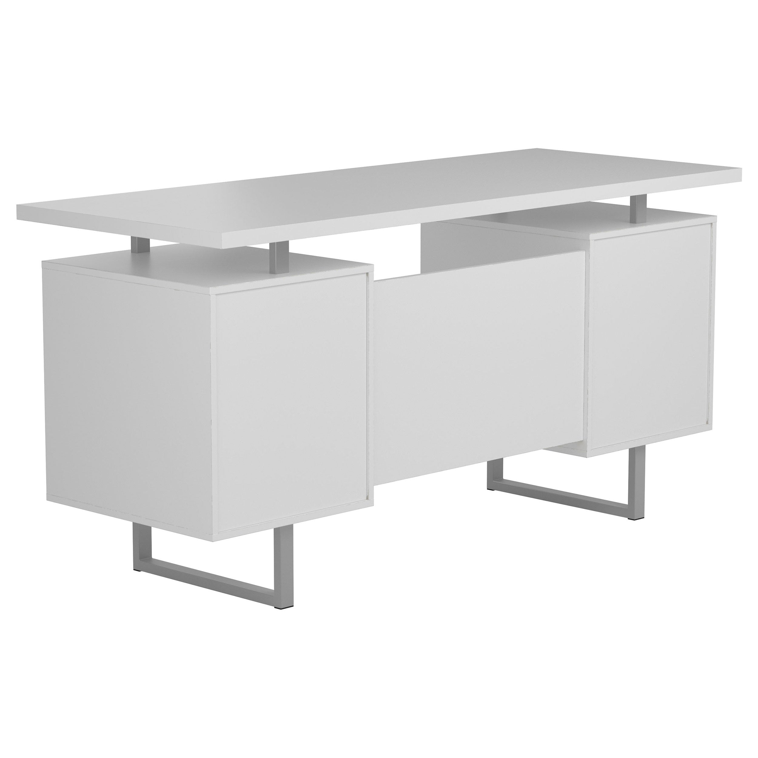 Lawtey 60-inch 2-drawer Computer Desk White High Gloss — view 8