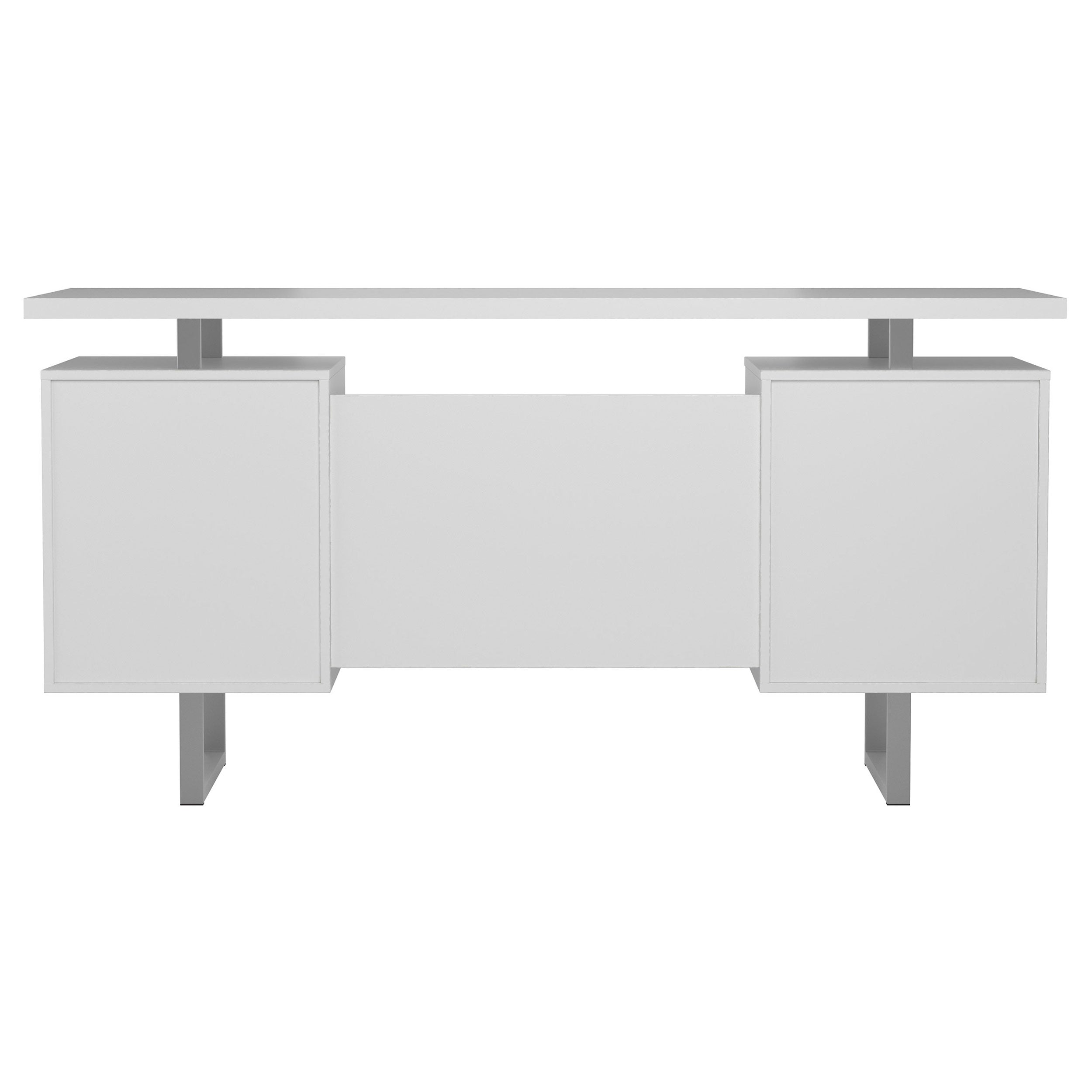 Lawtey 60-inch 2-drawer Computer Desk White High Gloss — view 9