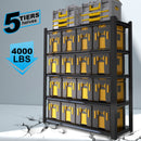 Tall Metal Shelves With Removable Dividers Are High Capacity And Load Bearing For Garages, Kitchens And Offices