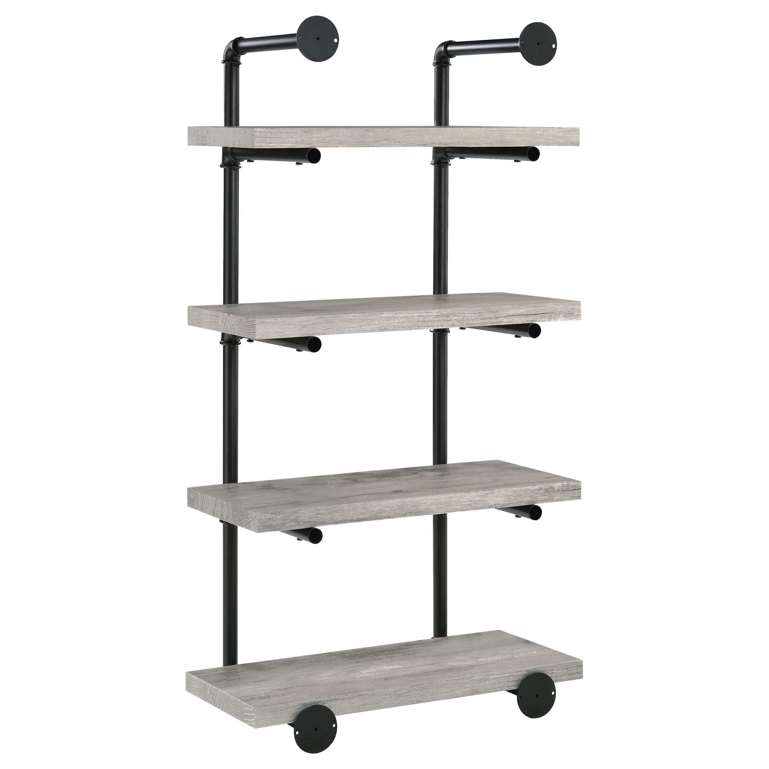 Elmcrest 24-inch 4-shelf Wall Bookshelf Grey Driftwood — view 6