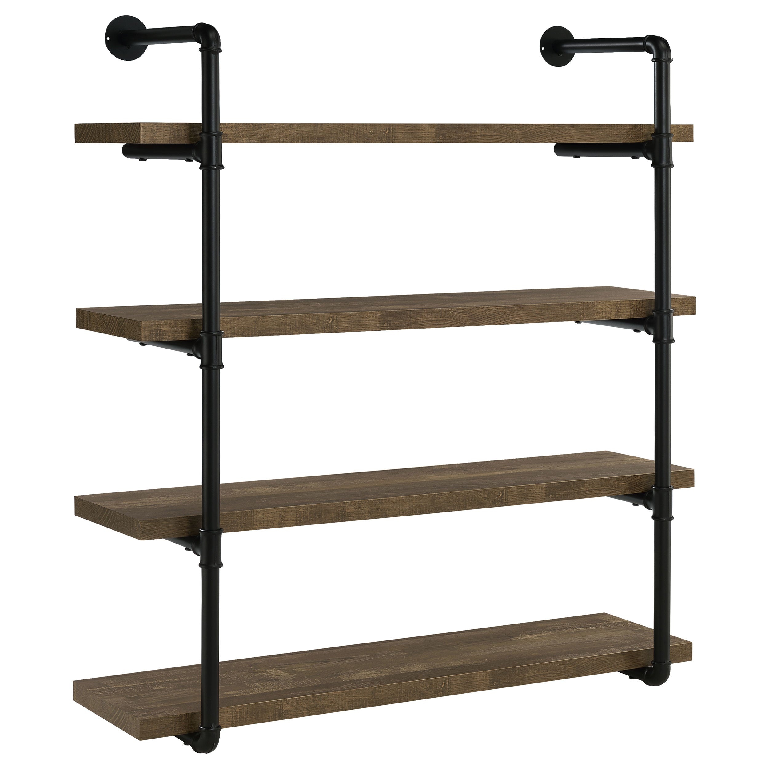 Elmcrest 39-inch 4-shelf Wall Bookshelf Rustic Oak — view 1