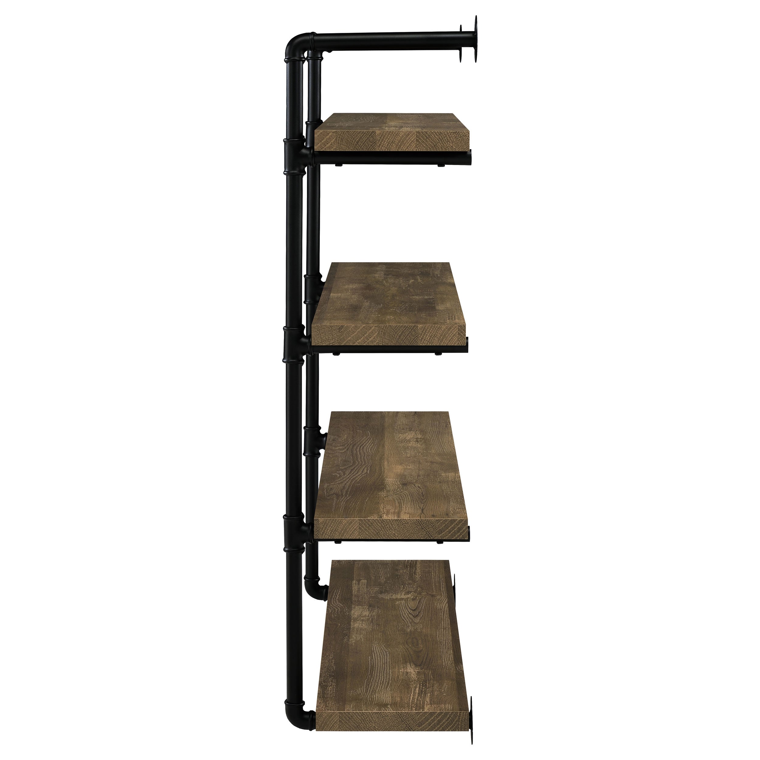 Elmcrest 39-inch 4-shelf Wall Bookshelf Rustic Oak — view 4