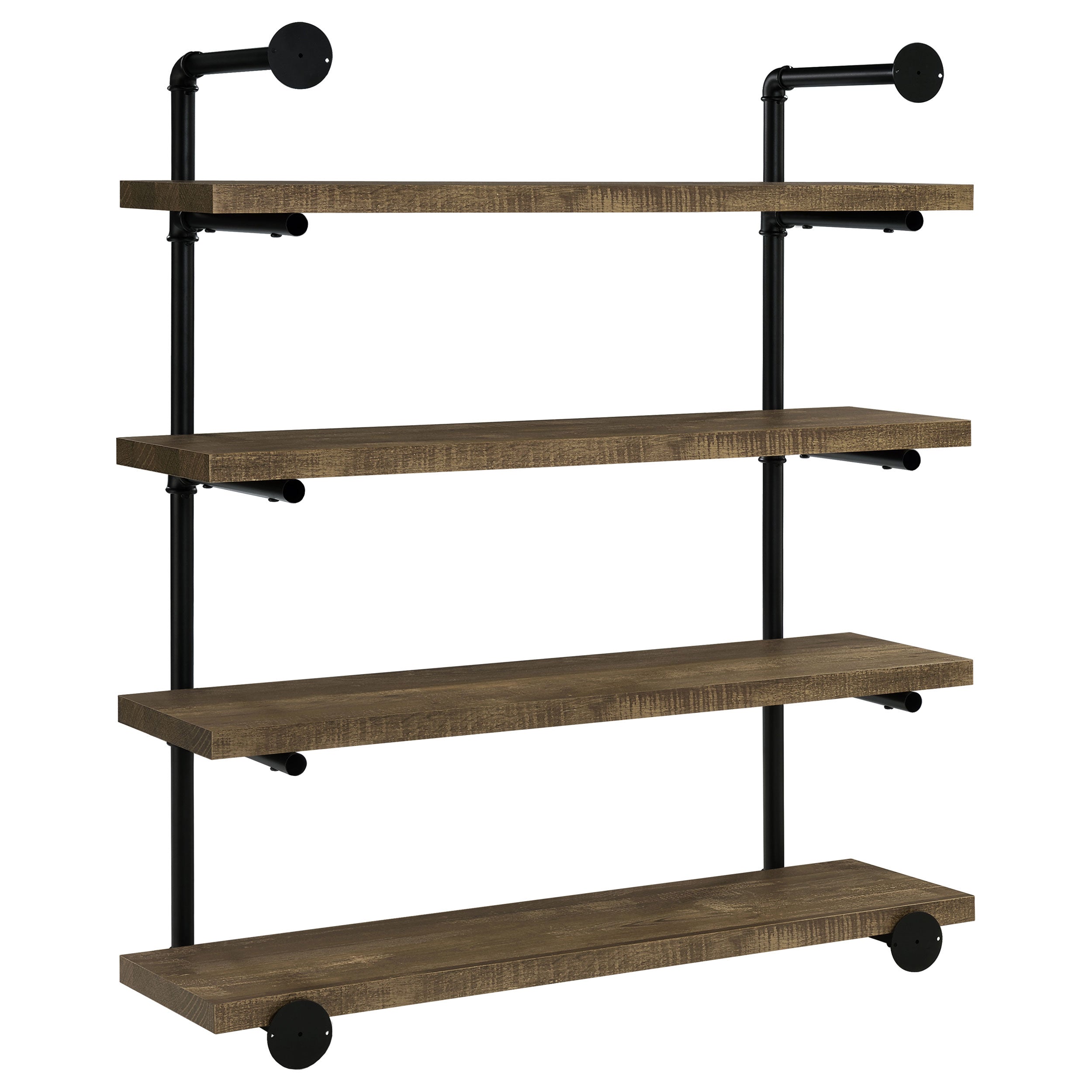 Elmcrest 39-inch 4-shelf Wall Bookshelf Rustic Oak — view 5