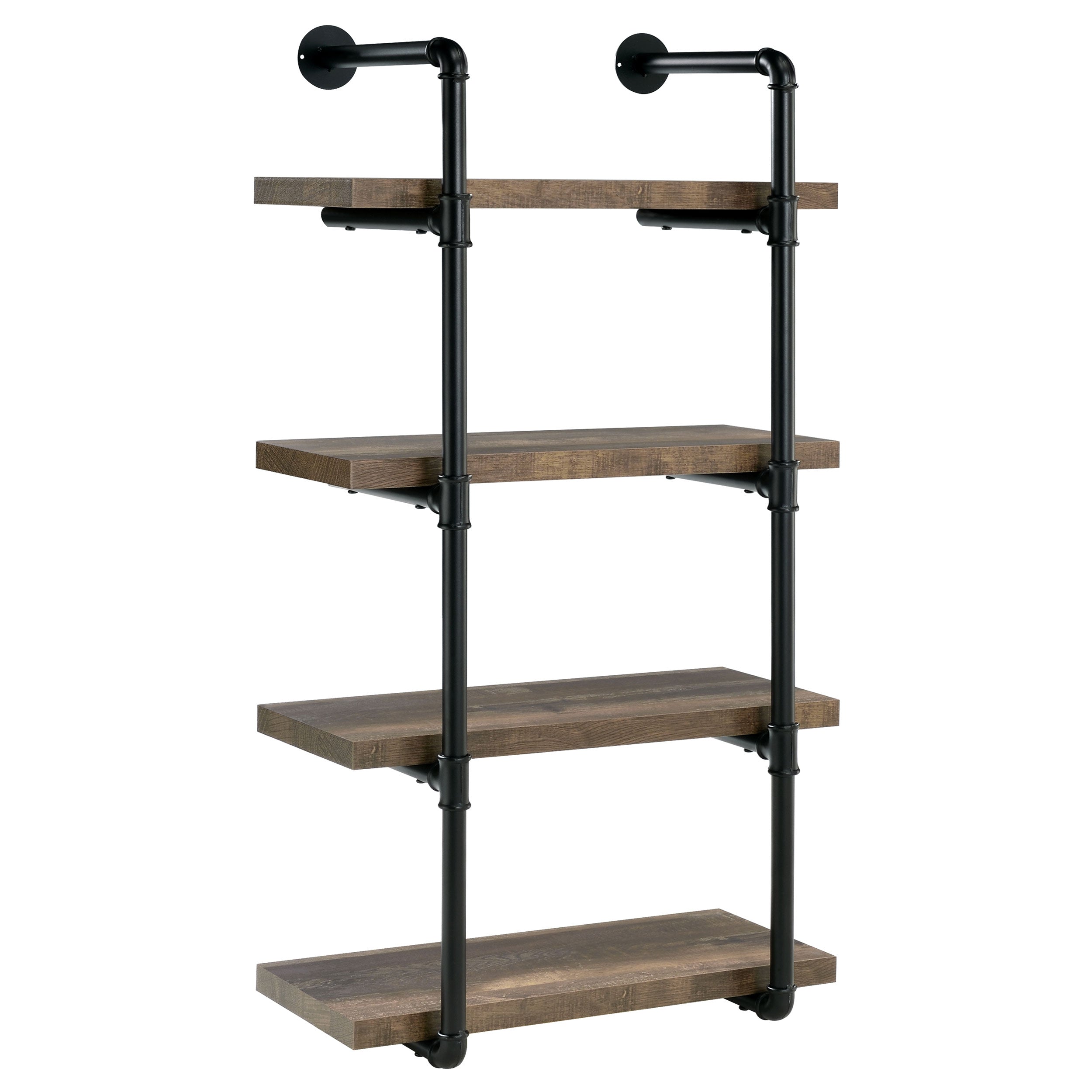 Elmcrest 24-inch 4-shelf Wall Bookshelf Rustic Oak — view 1