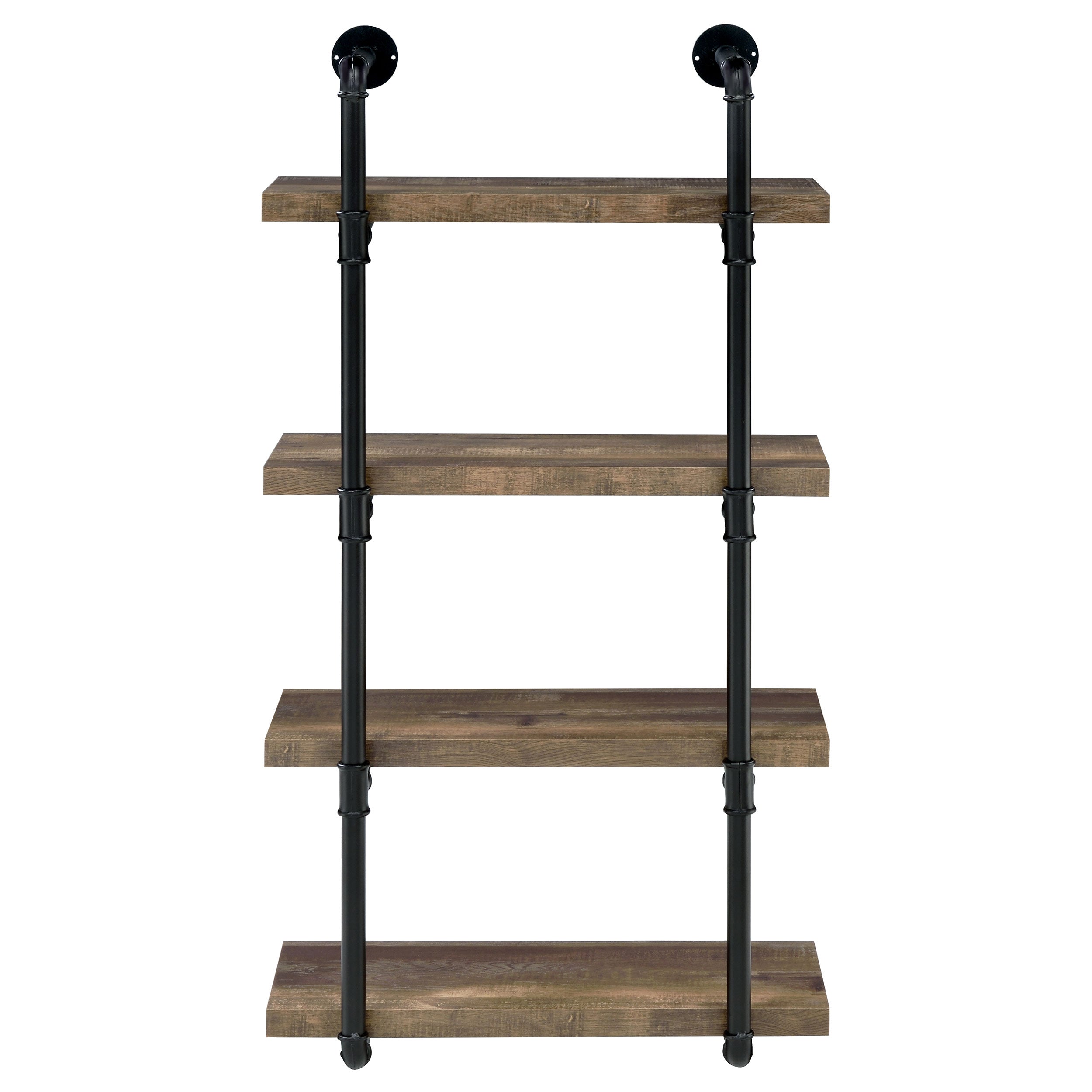 Elmcrest 24-inch 4-shelf Wall Bookshelf Rustic Oak — view 3