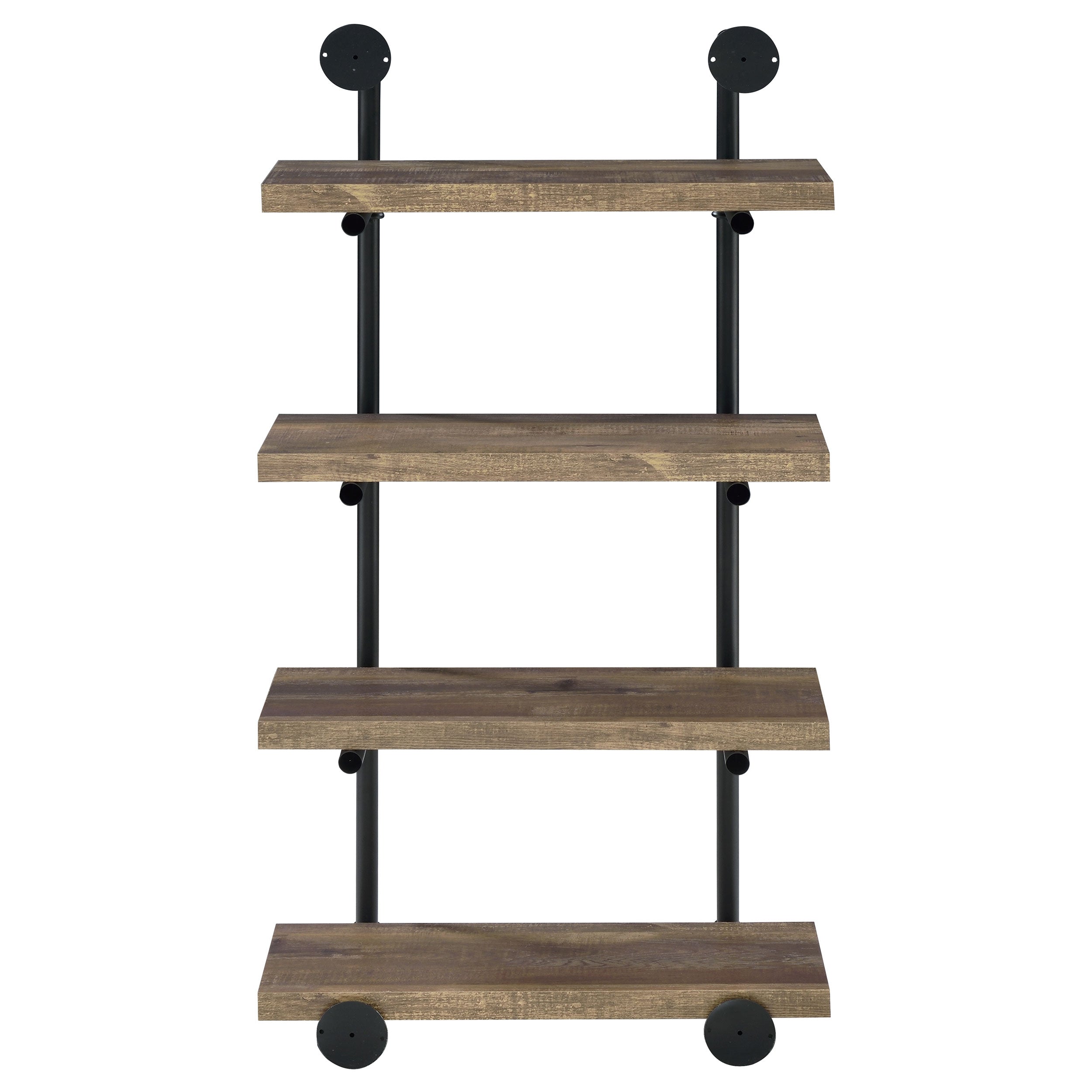 Elmcrest 24-inch 4-shelf Wall Bookshelf Rustic Oak — view 7