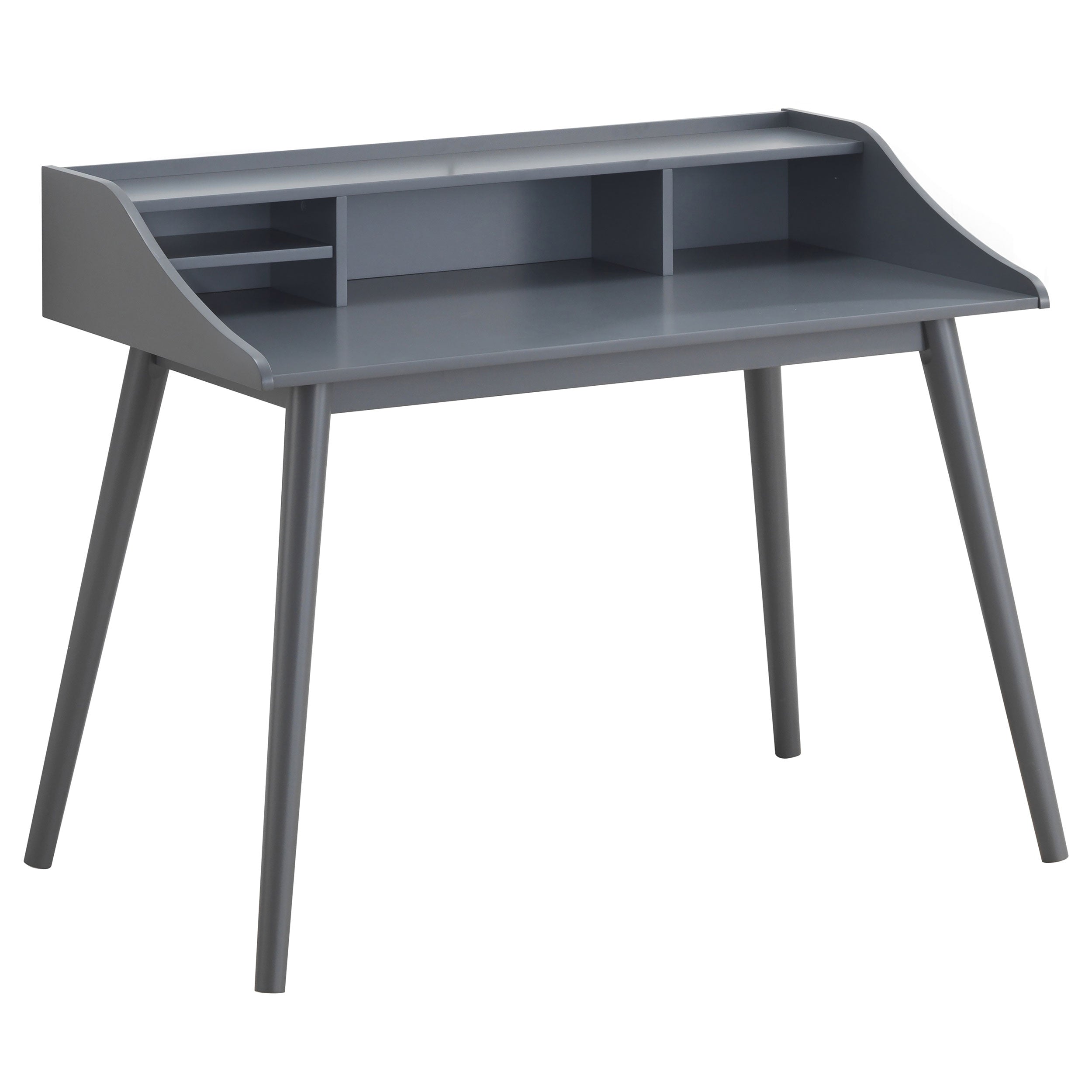 Percy 45-inch 4-compartment Writing Desk Grey — view 1