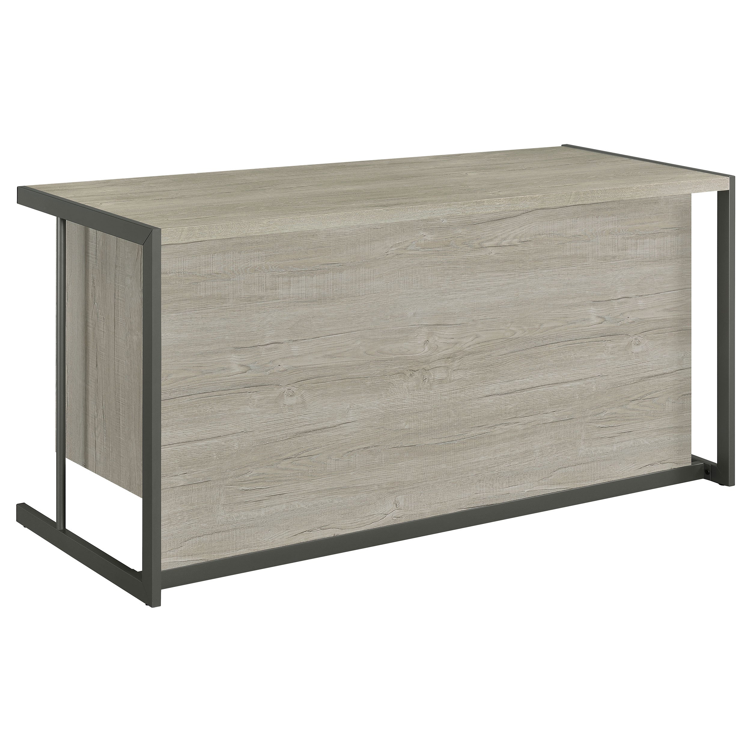 Loomis 60-inch 4-drawer Computer Desk Whitewashed Grey — view 6