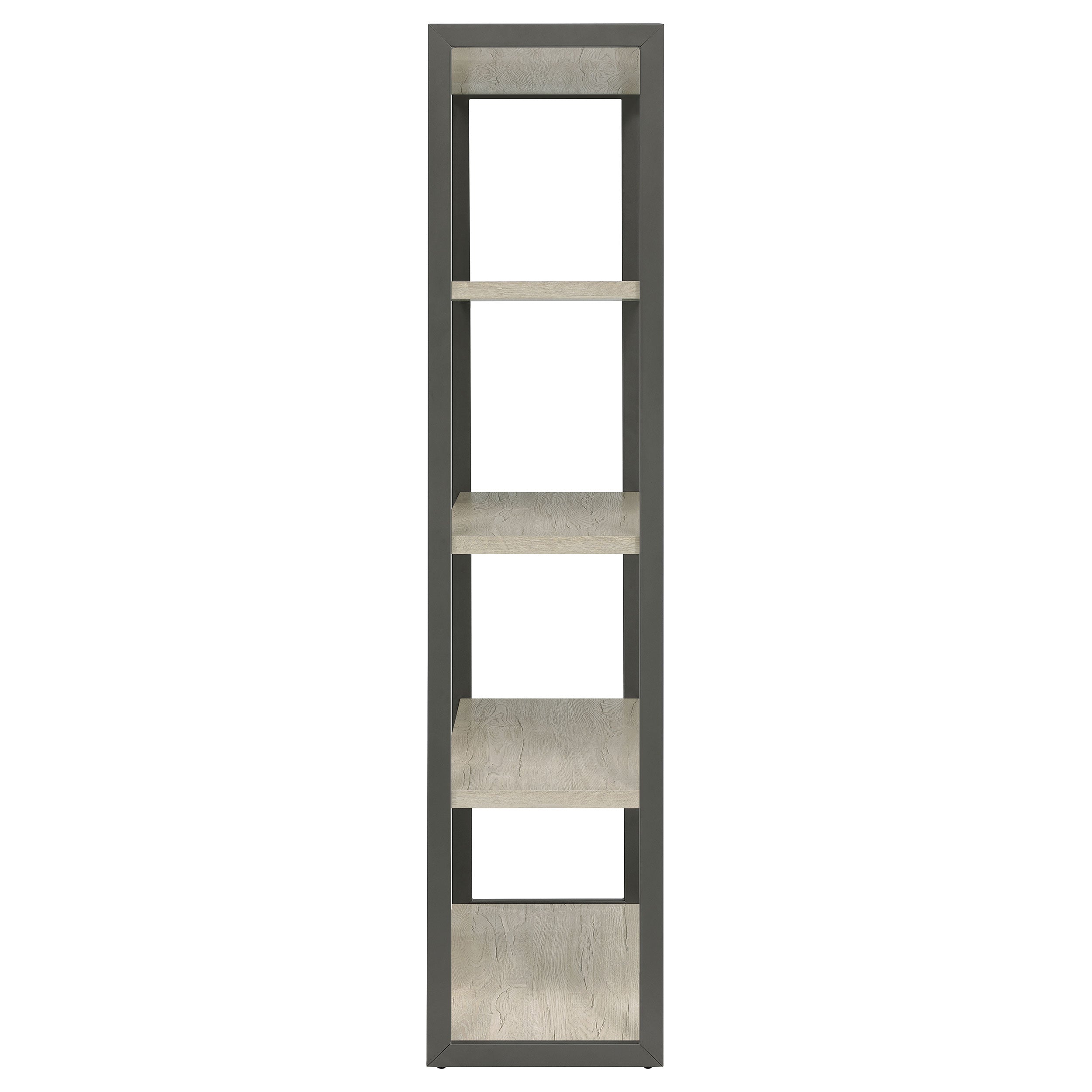 Loomis 72-inch 4-shelf Bookshelf Whitewashed Grey — view 5