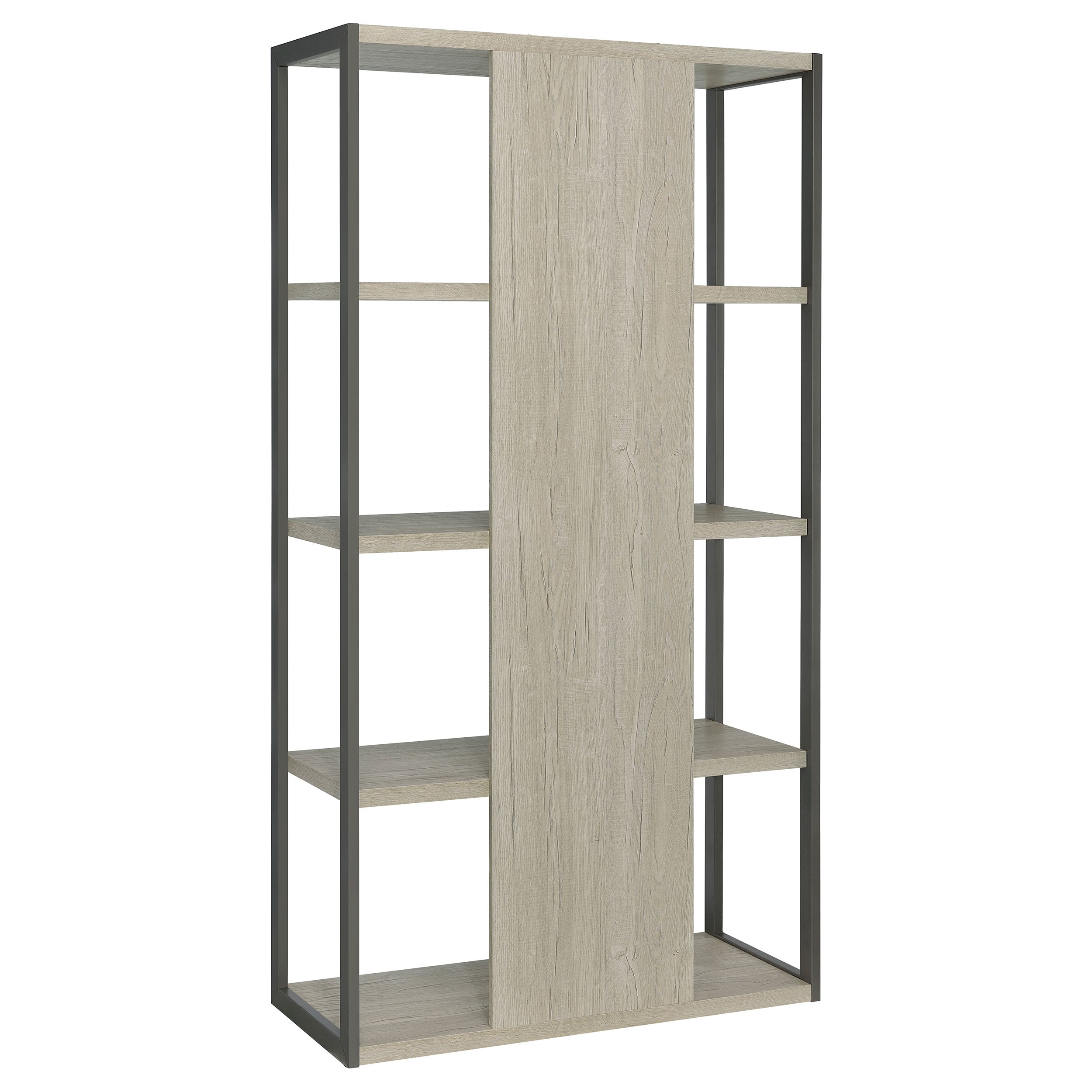 Loomis 72-inch 4-shelf Bookshelf Whitewashed Grey — view 6