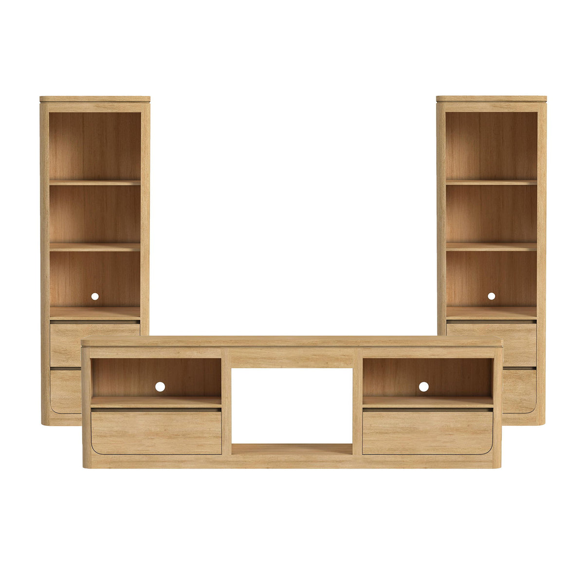 Rosalie Entertainment Unit With 82" TV Console in Black by Elements International