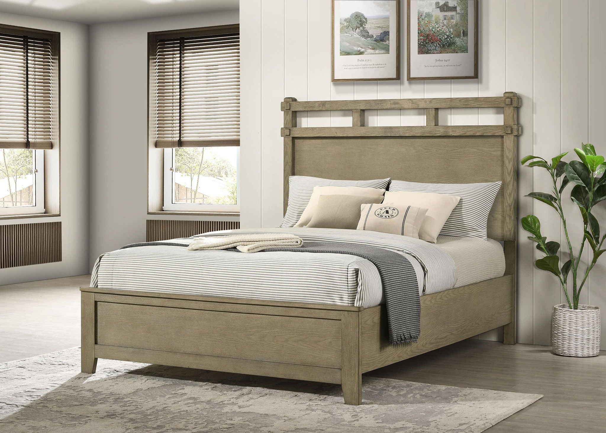 Hazlewood 61-inch Queen Panel Bed Vineyard Oak