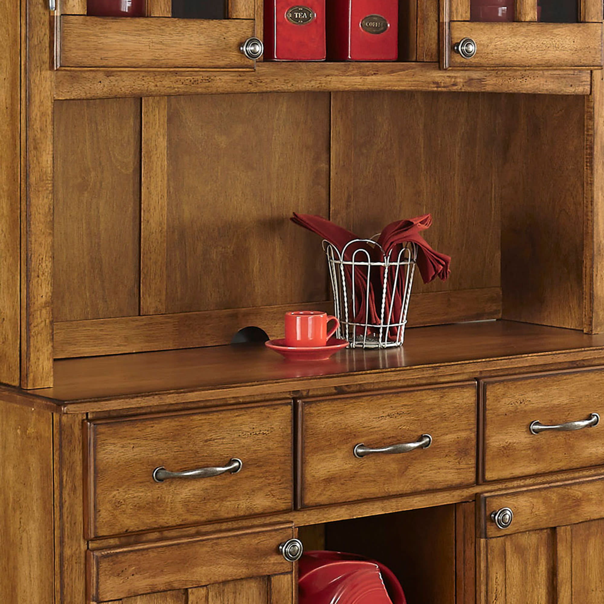 Buffet Of Buffets - Buffet With Hutch Cottage Oak Wood Top