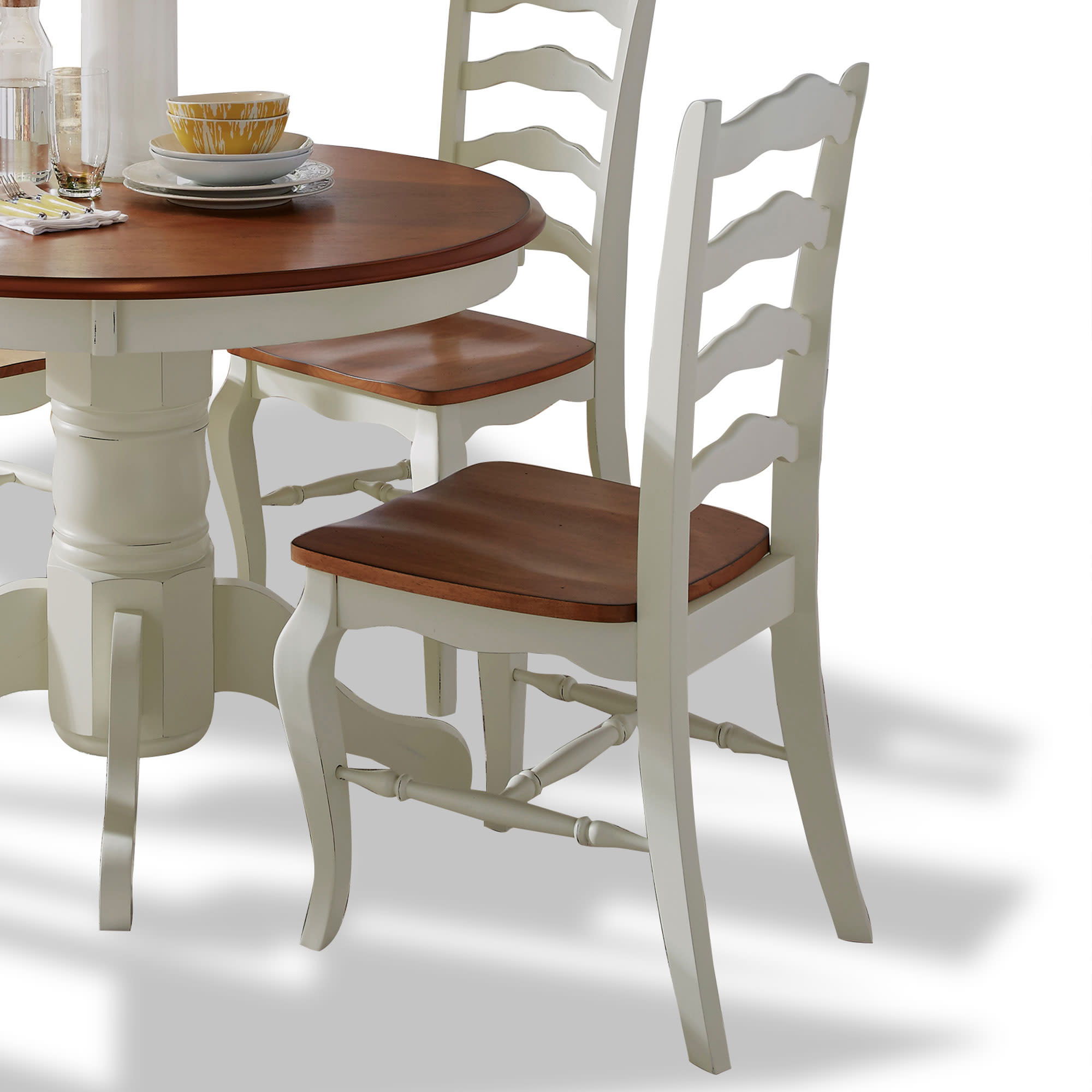 French Countryside - 5 Piece Dining Set - White