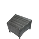 Tashelle - Patio Bistro Set - Gray Fabric & Gray Wicker - Atlantic Fine Furniture Inc