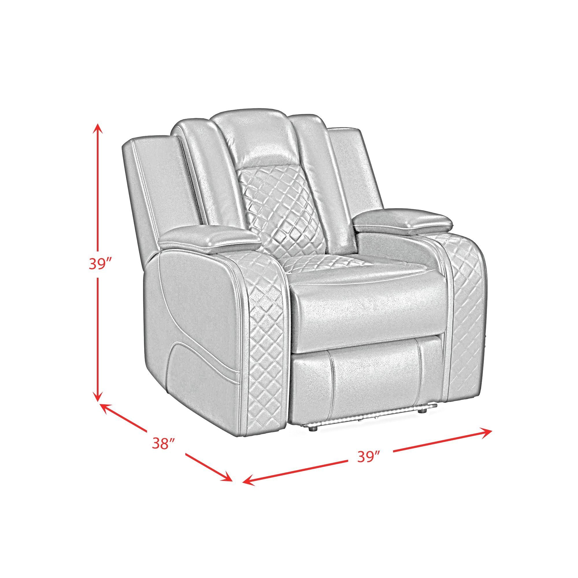 Carlo - Power Motion Recliner With Power Headrest, LED