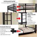 Bunk Bed With Noise Reduction And Safety Guardrail