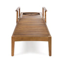 Perla - Chaise Lounge With Wheels And Customizable Cushion Options - Teak