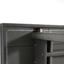 5 Piece Outdoor Dining Set For 4, Patio Table With Umbrella Hole And 4 Armrest Chairs For Backyard - Gray