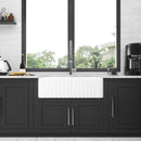 Sink 33" Double Bowl Apron Front Kitchen Sink 50 / 50 - White