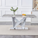 one table and eight chairs,Modern style table and chair set, suitable for restaurants and kitchens  F-VV C-001