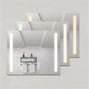 LED Medicine Cabinet With Mirror, Double Door With Defogger, Dimmer, Surface Mount