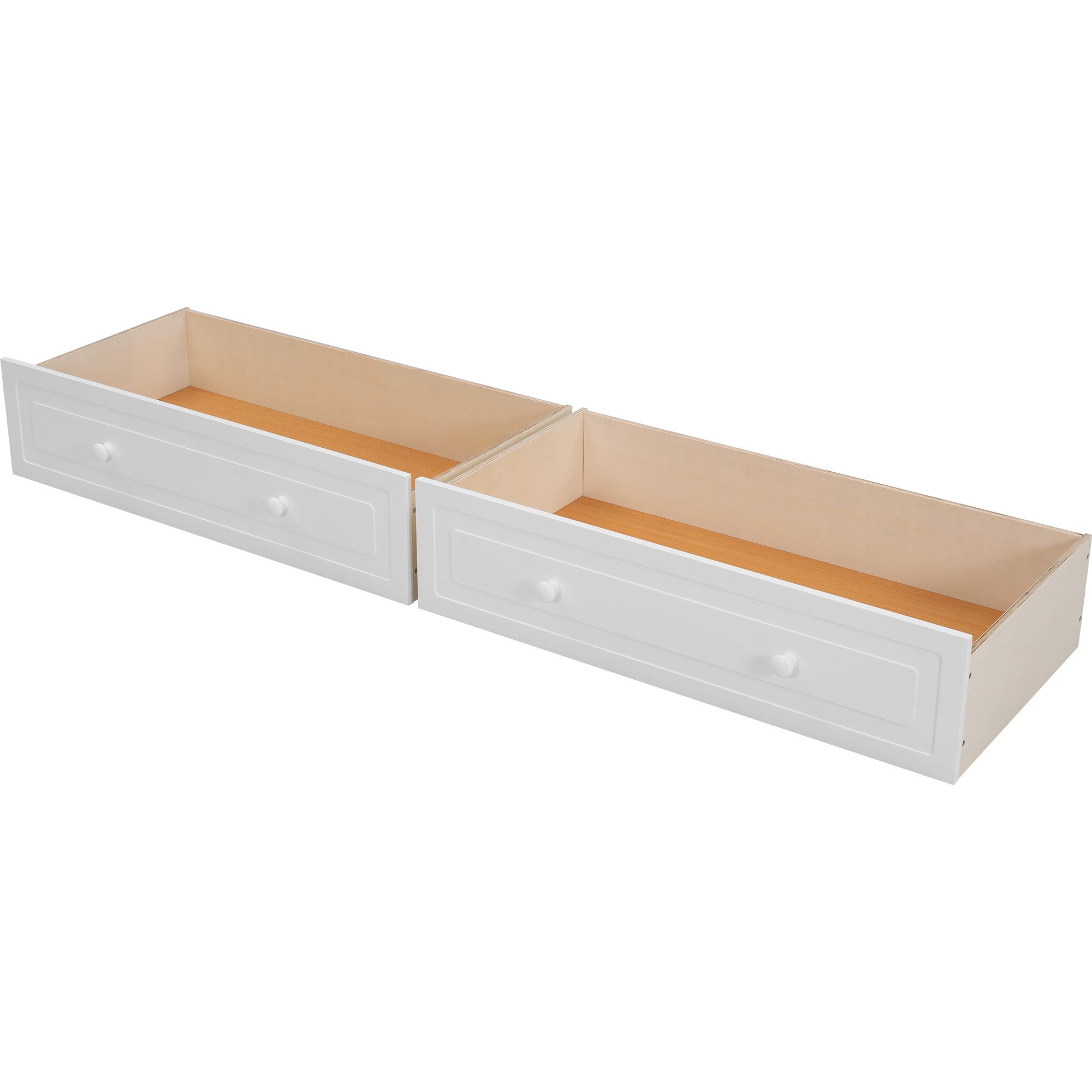 Full over Full Bunk Bed with Drawers, Convertible Beds, White(OLD SKU: SM000241AAK-1) - Atlantic Fine Furniture Melbourne FL
