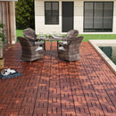 Interlocking Deck Tiles Checker Pattern, Square Acacia Hardwood Outdoor Flooring For Patio, Bancony, Pool Side