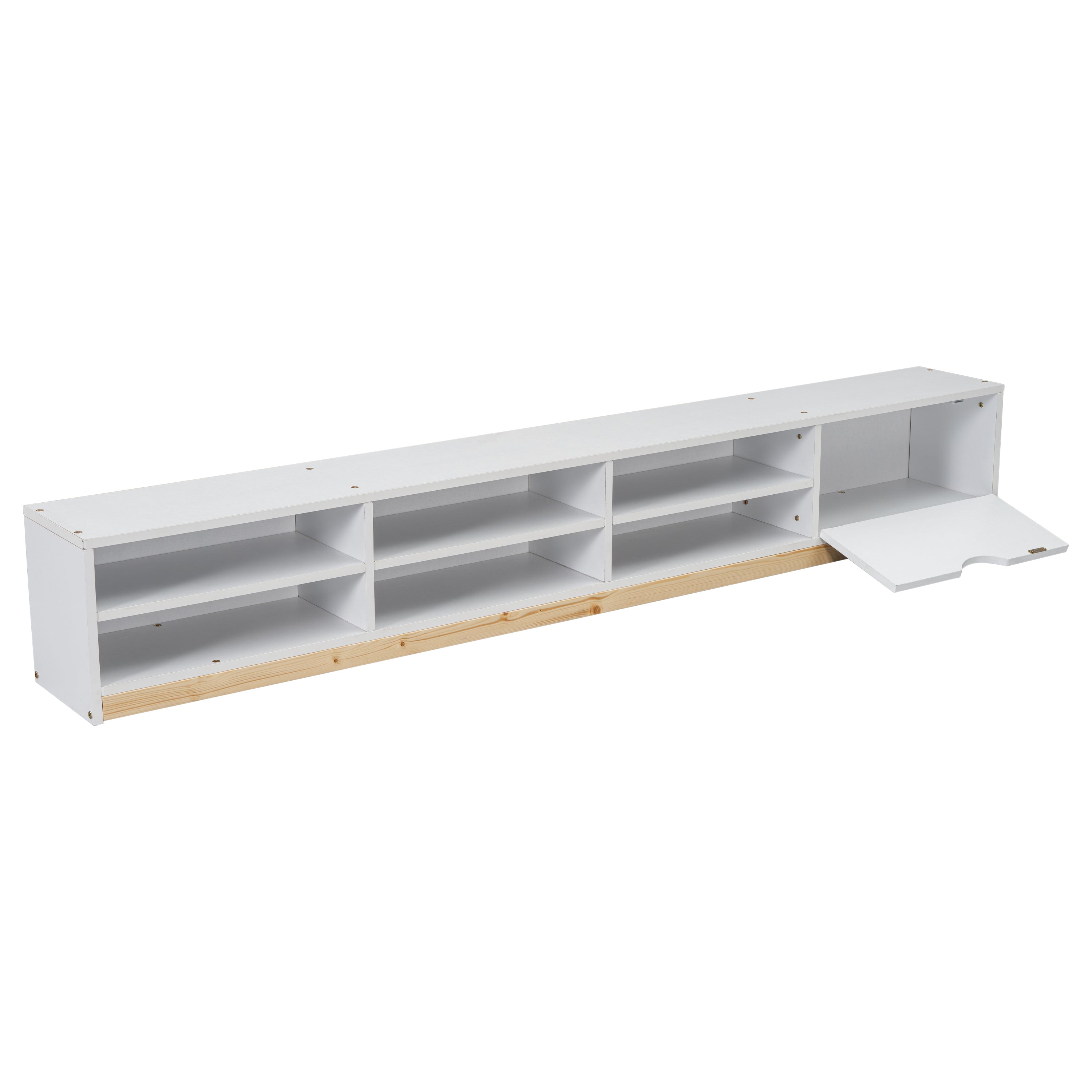 Full House Bed with Roof Frame, Bedside-shelves, Under Bed Storage Unit,Natural - Atlantic Fine Furniture Melbourne FL