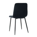 Dining Chair, Modern Kitchen Dining Chair With Cushion Back, Upholstered Side Chair With Coated Metal Legs, Family Kitchen Dining Room And Living Room