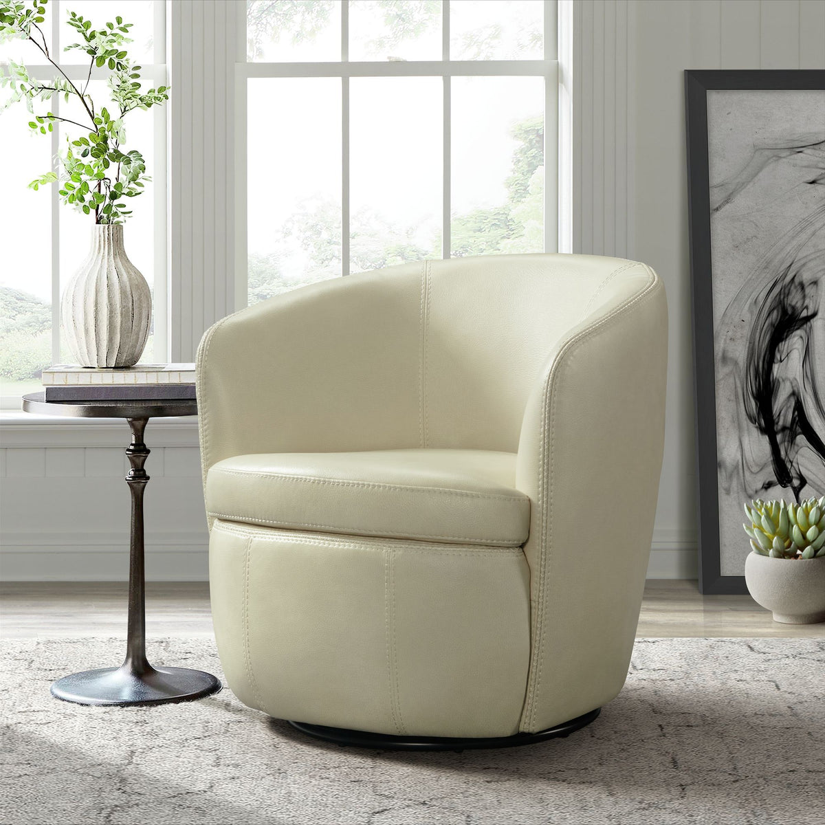 Vito Swivel Chair in Beige by Elements International, view 12