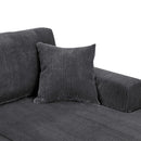 3 Piece Corduroy Double Chaise Sectional Sofa