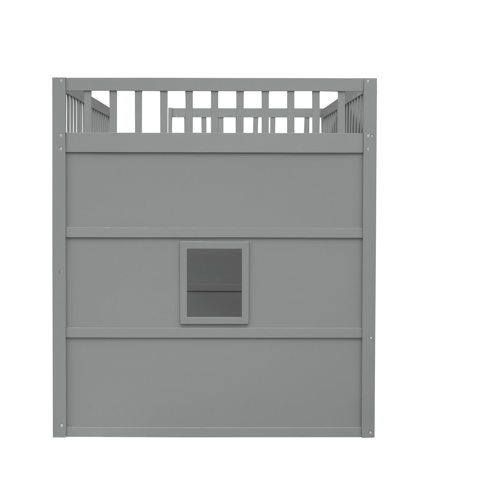 Full Size House Loft Bed With Ladder-Gray - Atlantic Fine Furniture Melbourne FL