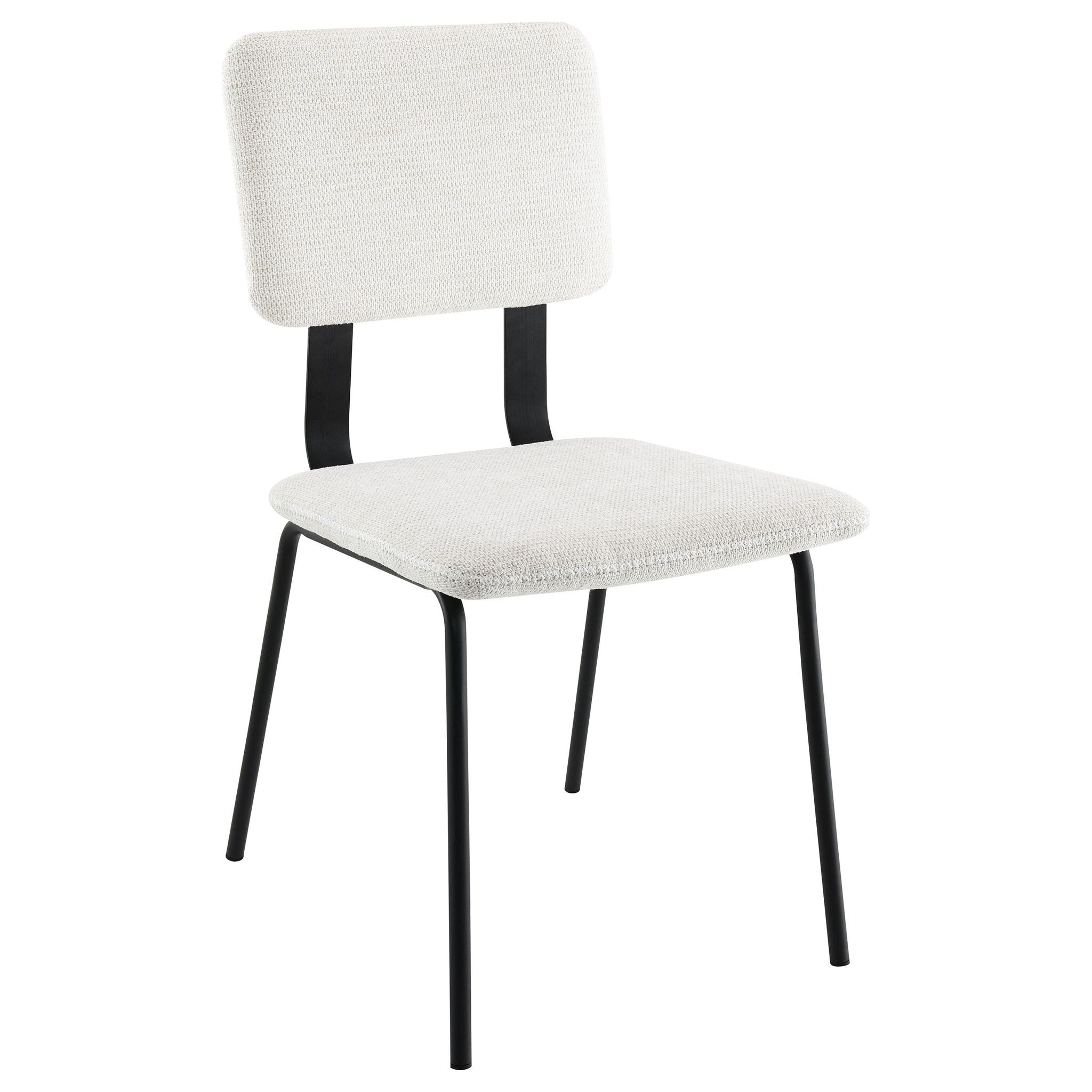 Calla Fabric Upholstered Dining Side Chair White (Set of 2) - Atlantic Fine Furniture Melbourne FL