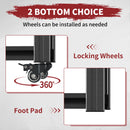 Heavy Duty Adjustable Metal Shelving Unit With Pegboard And Wheels For Multipurpose Storage