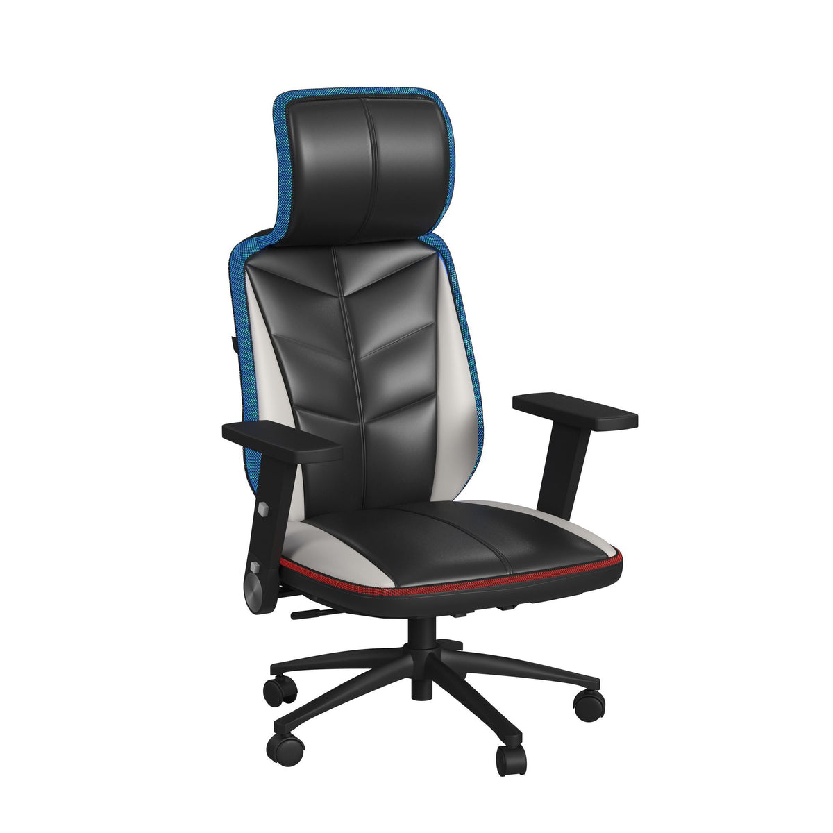 Rollins Gaming Chair With LED And Speaker in Black by Elements International