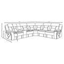 Higgins - Four-Piece Upholstered Power Sectional
