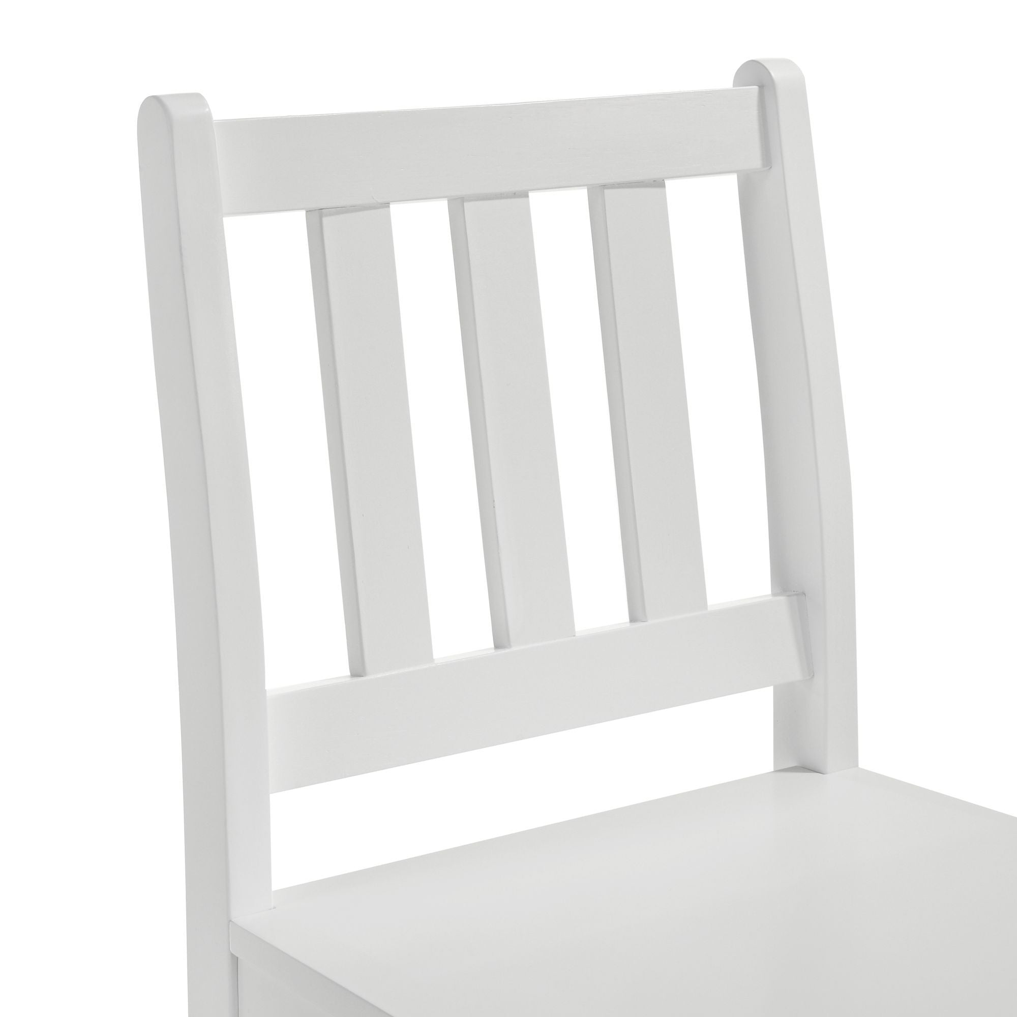 Travis Youth - 5 Piece Dining Set With Table And 4 Chairs - White - Atlantic Fine Furniture Melbourne FL