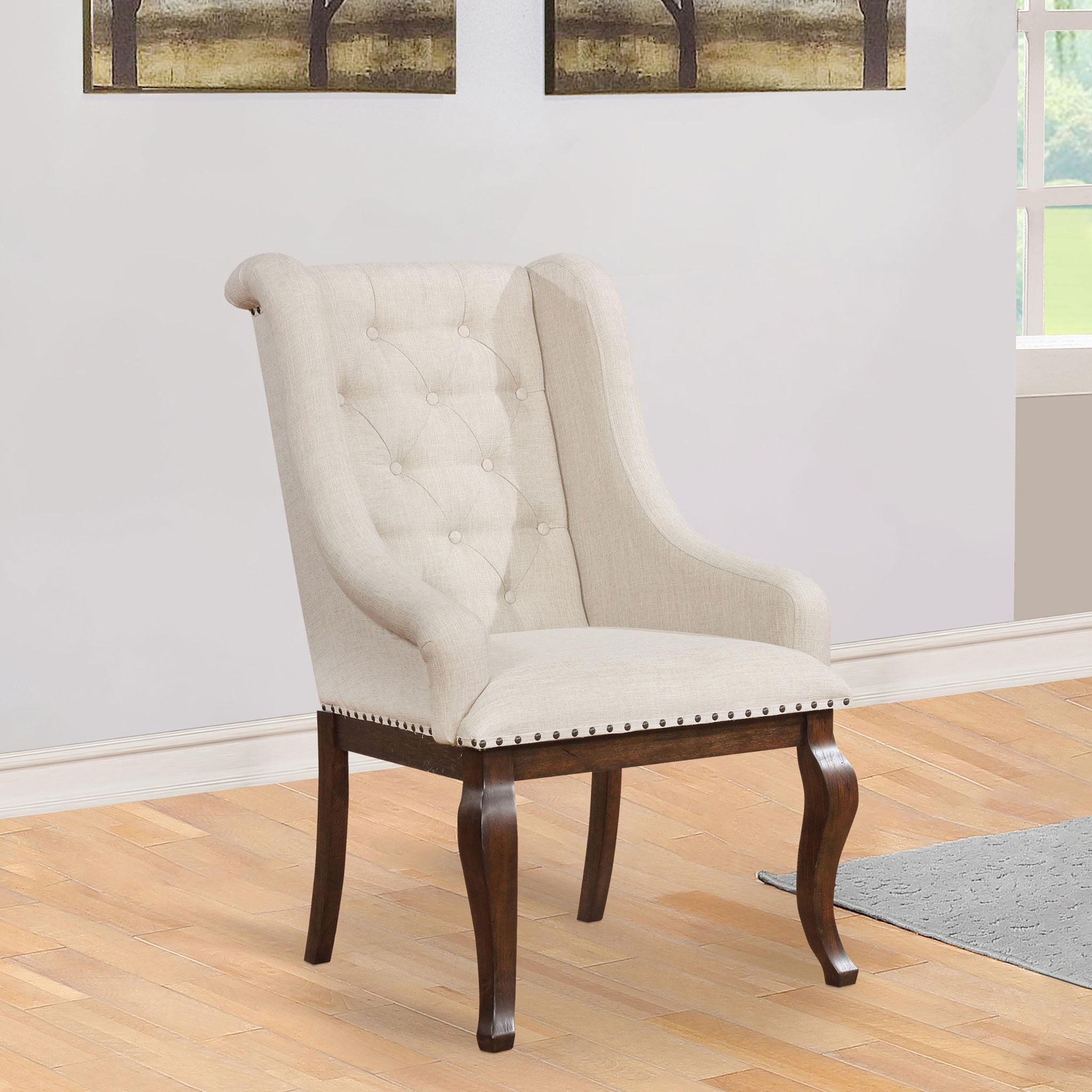 Brockway Upholstered Arm Chair Barley Java (Set of 2) - Atlantic Fine Furniture Melbourne FL