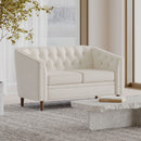 Sophisticated Loveseat With Diamond Stitched Detailing