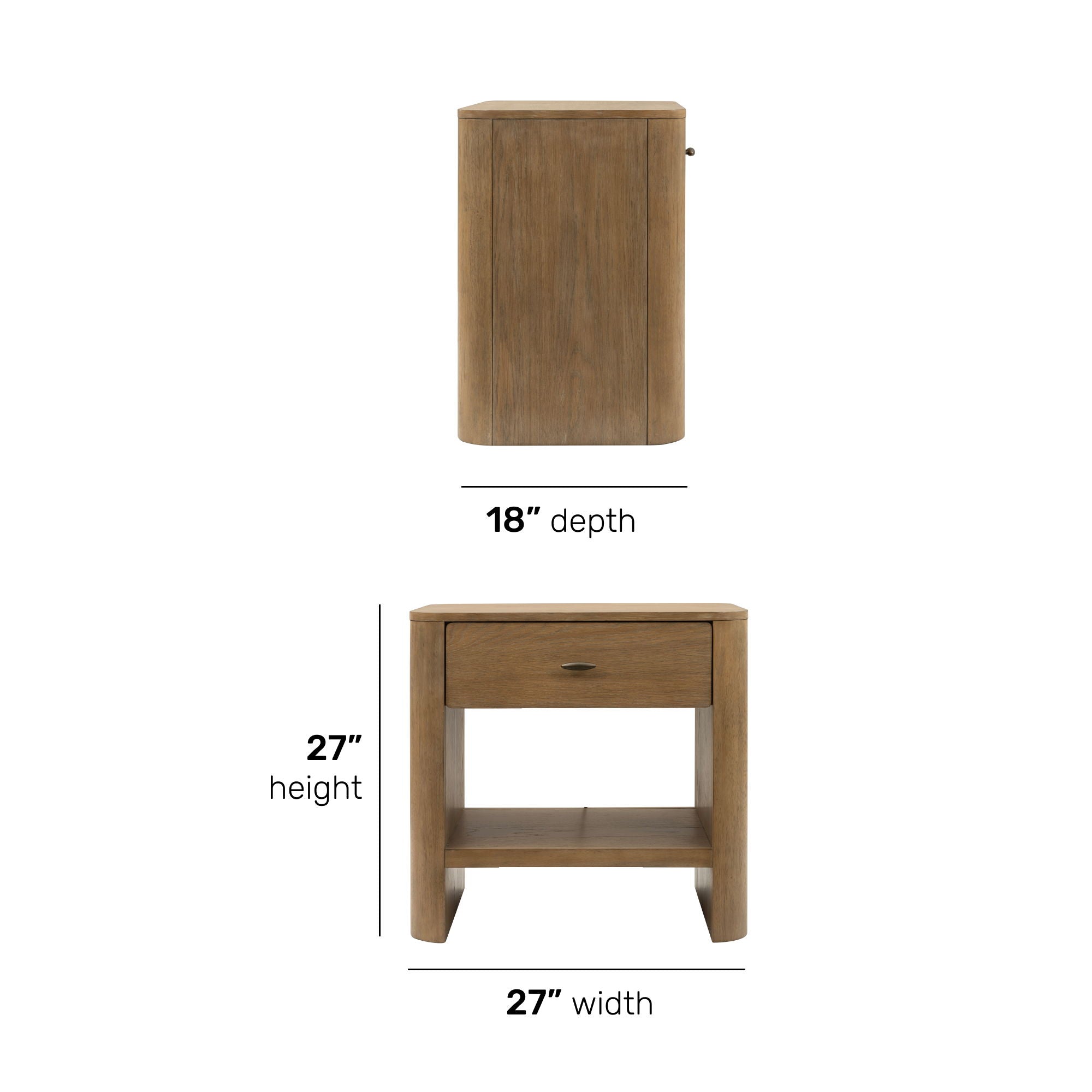 Normandy - Open Nightstand - Light Brown