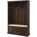 Hall Tree With 3 Hooks, Coat Hanger, Entryway Bench, Storage Bench, 3 In 1 Design