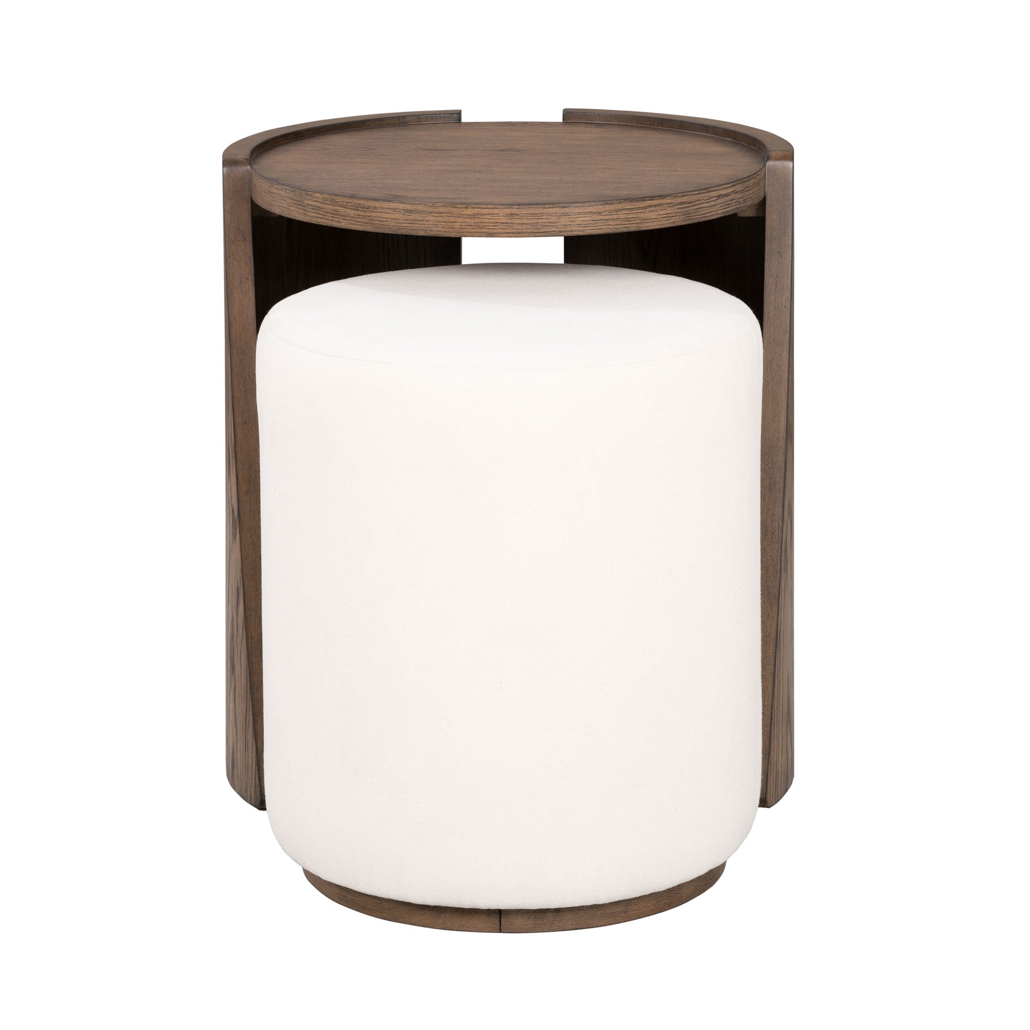 Lyra - End Table - Dark Brown / White