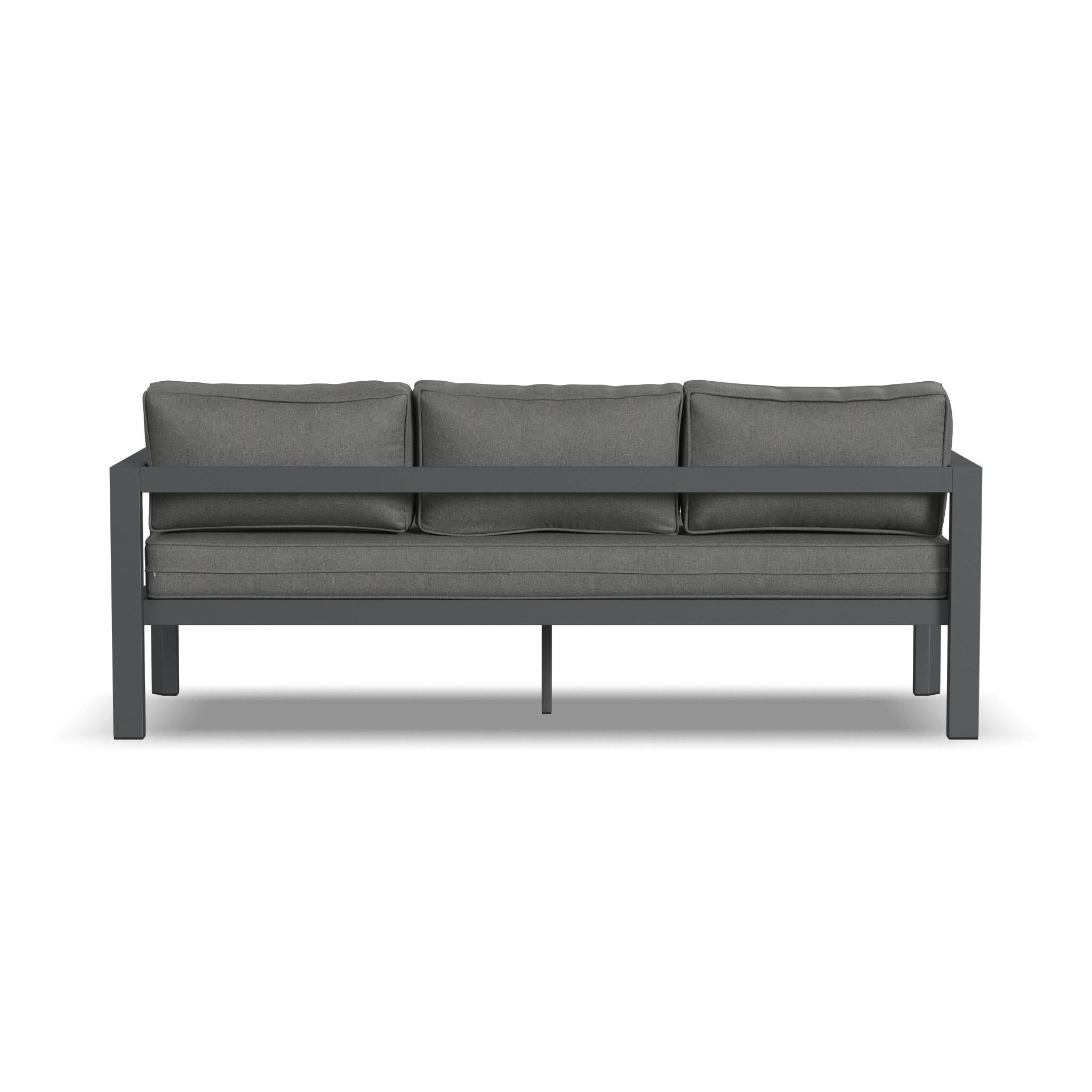 Grayton - Outdoor Aluminum Sofa - Dark Gray
