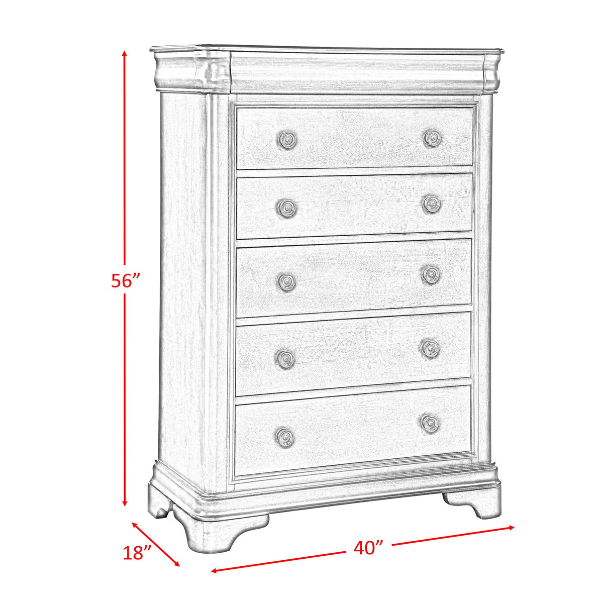 Cameron Chest in Cherry by Elements International, view 7