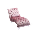 Velvet Chaise Lounge Indoor, Button Tufted Upholstered Chaise Lounge Chair With Pillow