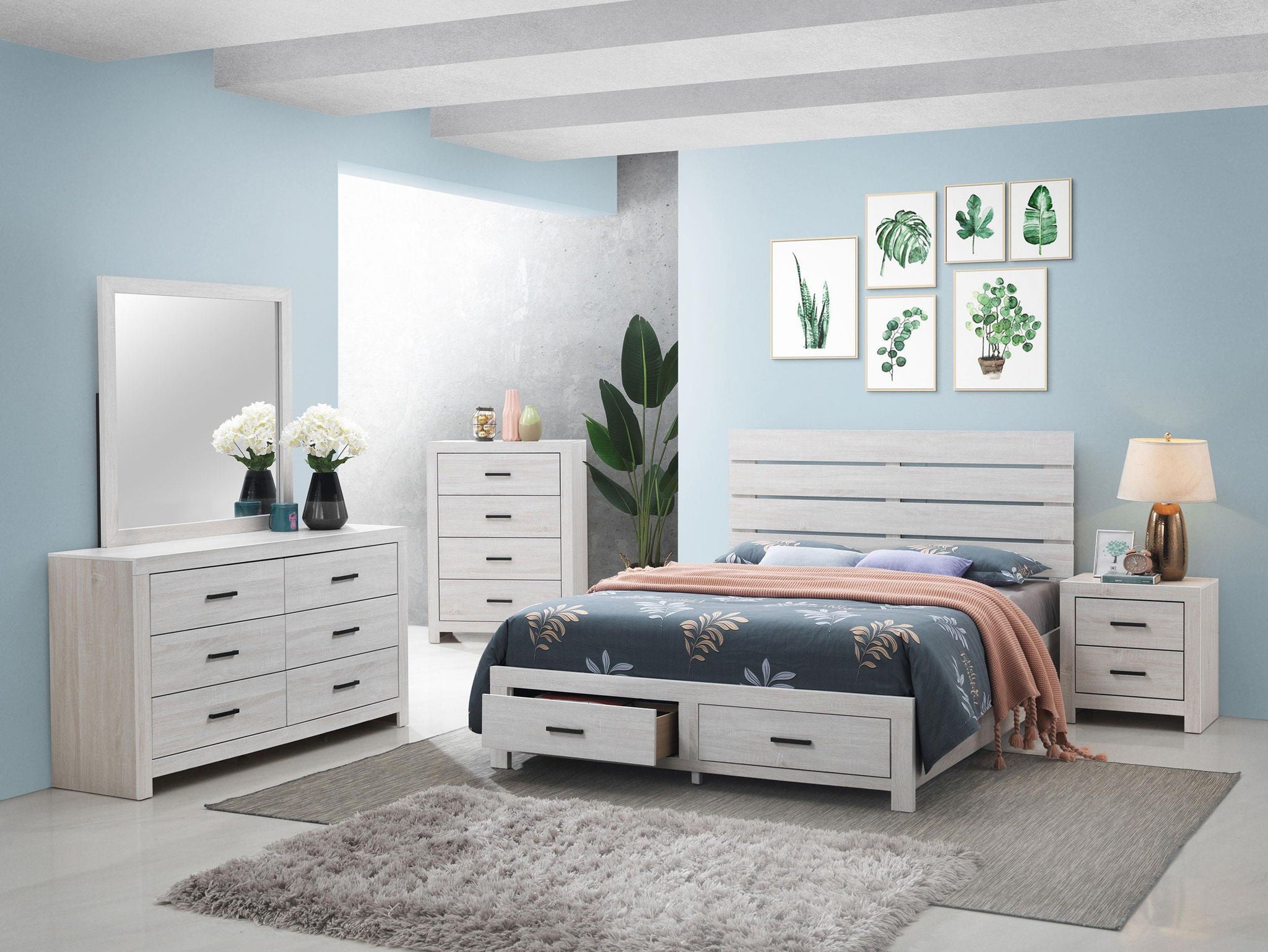 Brantford 2-drawer Nightstand Coastal White