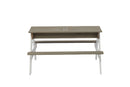 Wooden Kids Picnic Table, Sand And Water Table With Umbrella, Activity Table For Outdoor Backyard Patio Play - White / Gray